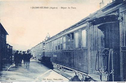 Algérie - COLOMB BÉCHAR - Départ du train en gare - Ed. Sandoz