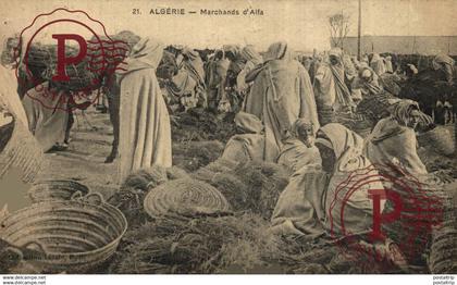 ALGERIE MARCHANDS D'ALFA  ARGELIE ARGELIA