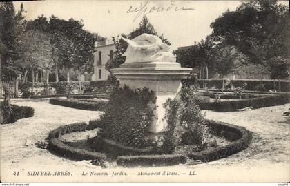 CPA Sidi Bel Abbes Le Nouveau Jardin Monument D'Icare Icare