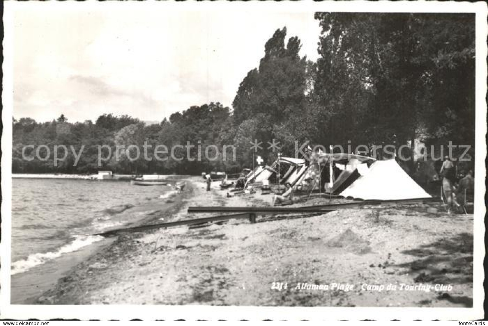 Allaman Plage Camp du Touring Club Lac Leman Genfersee