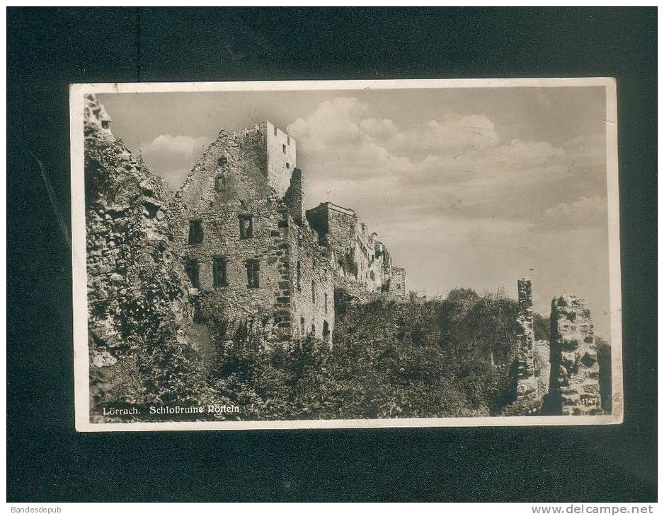 Allemagne AK - Lörrach - Schlossruine Rötteln ( chateau Vg Emil Hartmann)