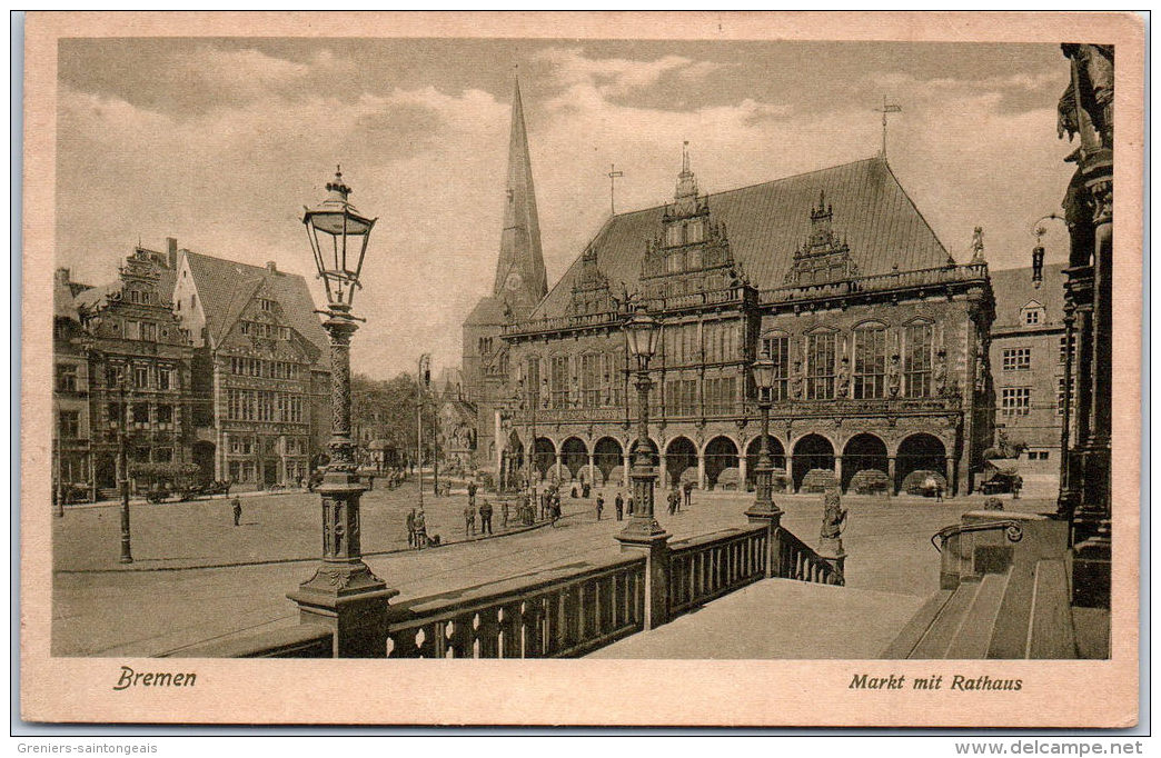 Allemagne - BREME - BREMEN - markt mit rathaus