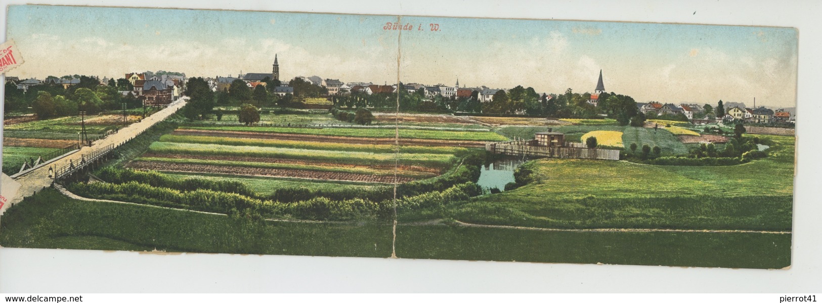 ALLEMAGNE - Carte panoramique 2 volets - Panorama von BUENDE - BÜNDE