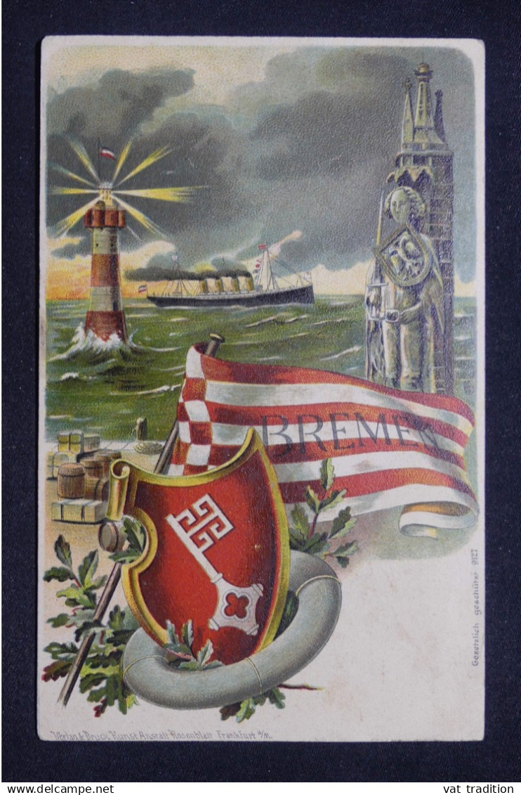 ALLEMAGNE - Carte postale illustrée aux couleurs de Brême - J 109