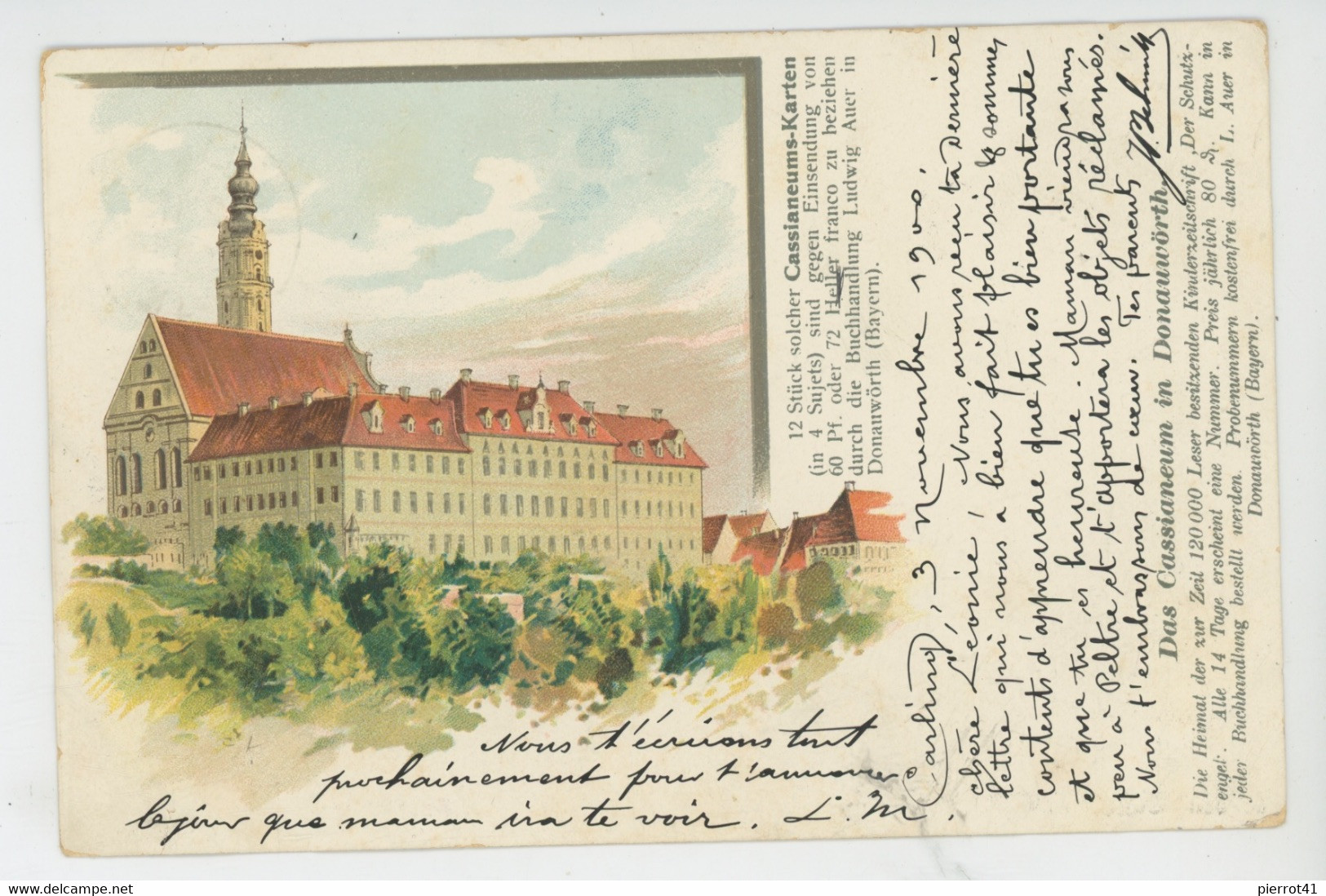ALLEMAGNE - DONAUWÖRTH - Das Cassianeum in DONAUWOERTH (1900)