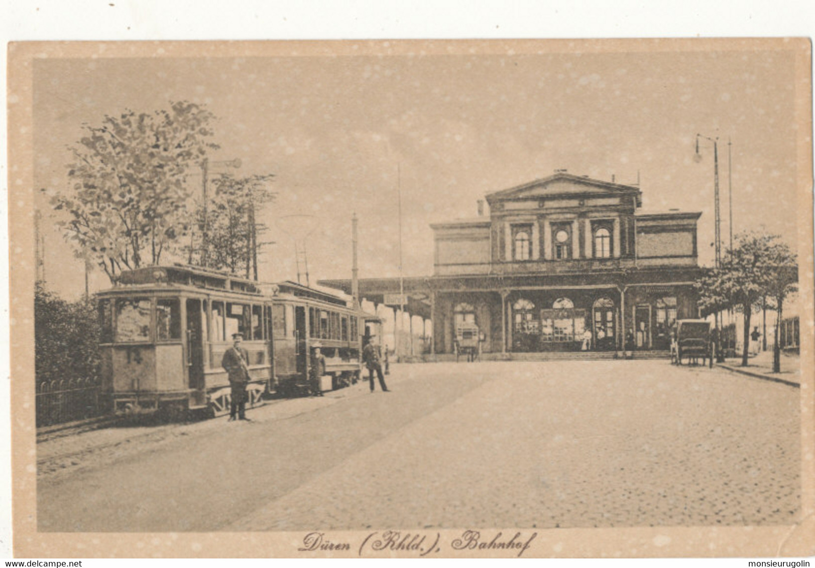 ALLEMAGNE )) DUEREN  DUREN   BAHNHOF  / GARE / TRAMWAY  **