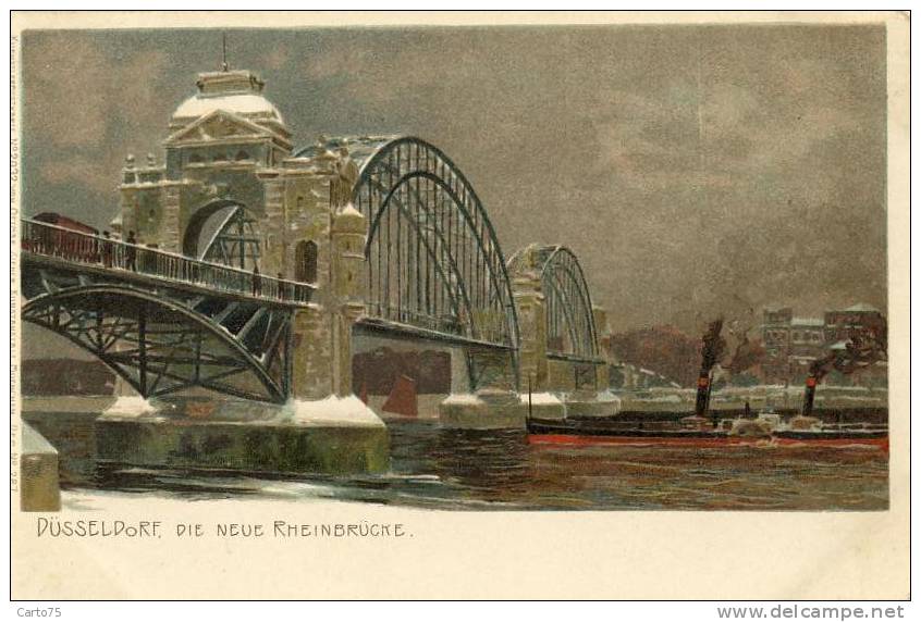 Allemagne - Düsseldorf - Illustration - Pont Architecture