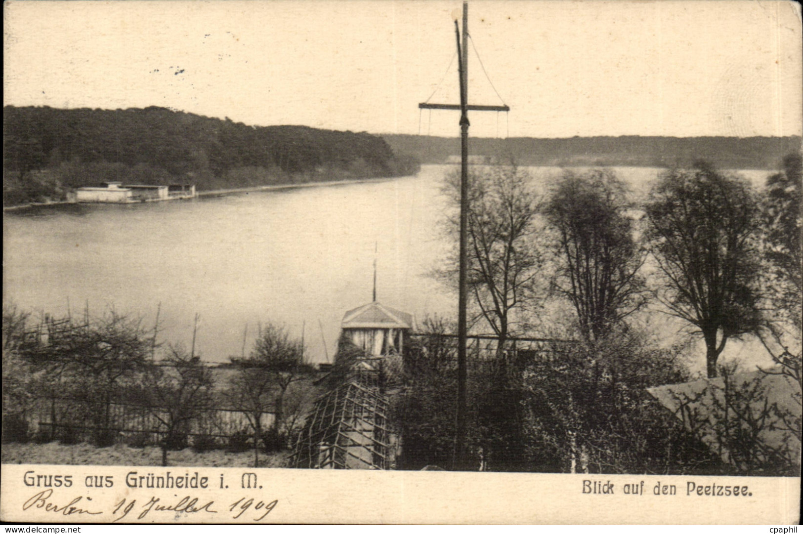 Allemagne Gruss aus Grunheide CPA Blick auf den Peetzsee