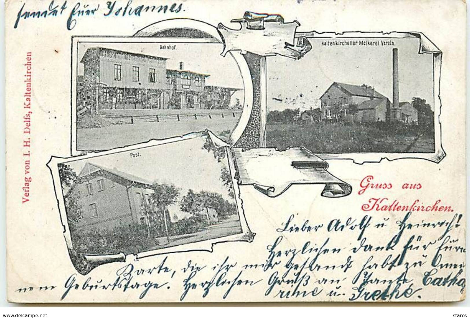 Allemagne - Gruss aus KALTENKIRCHEN - Bahnhof, Post, Kaltenkirchen Malkerel Verein