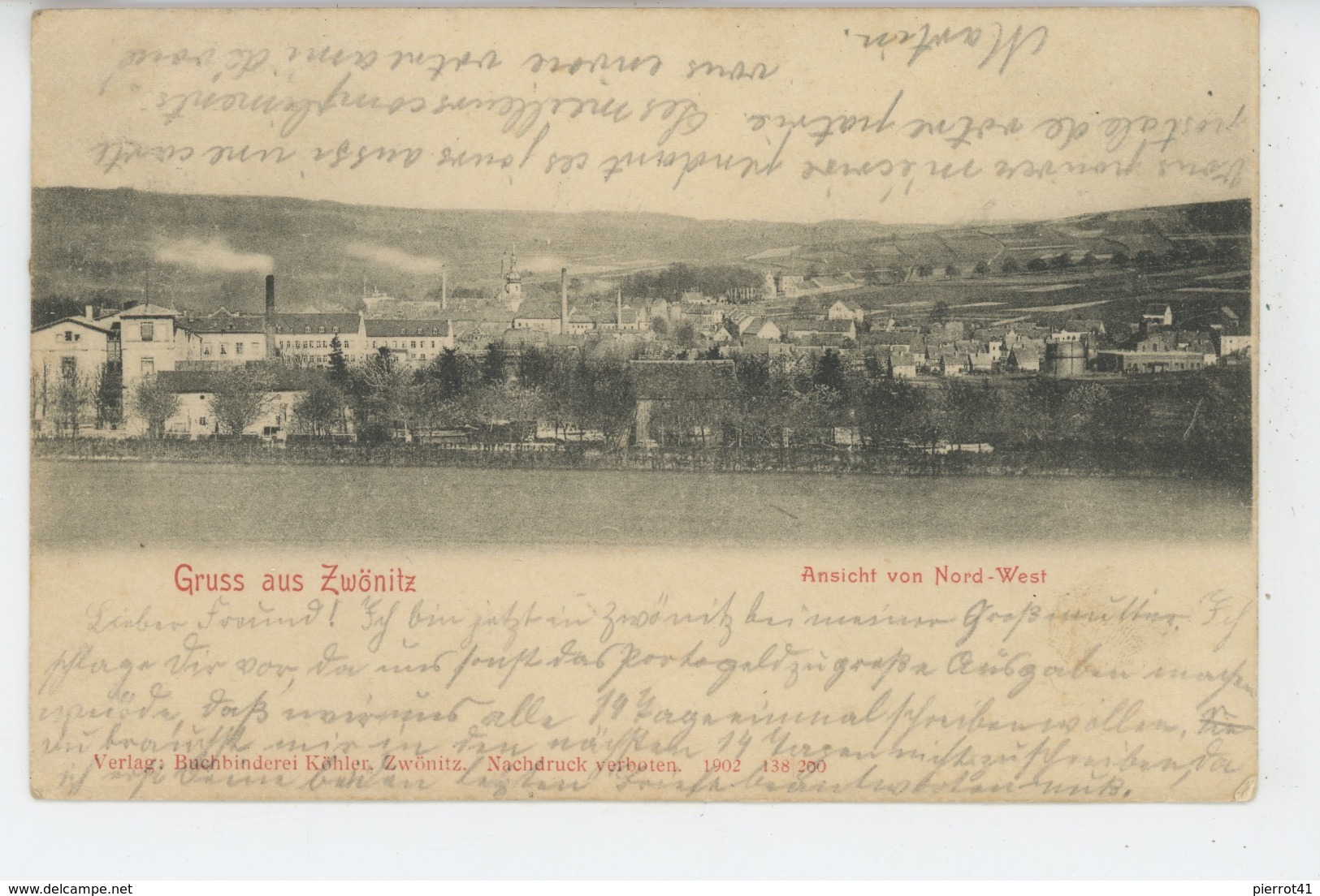 ALLEMAGNE - Gruss aus ZWÖNITZ - Ansicht von Nord West
