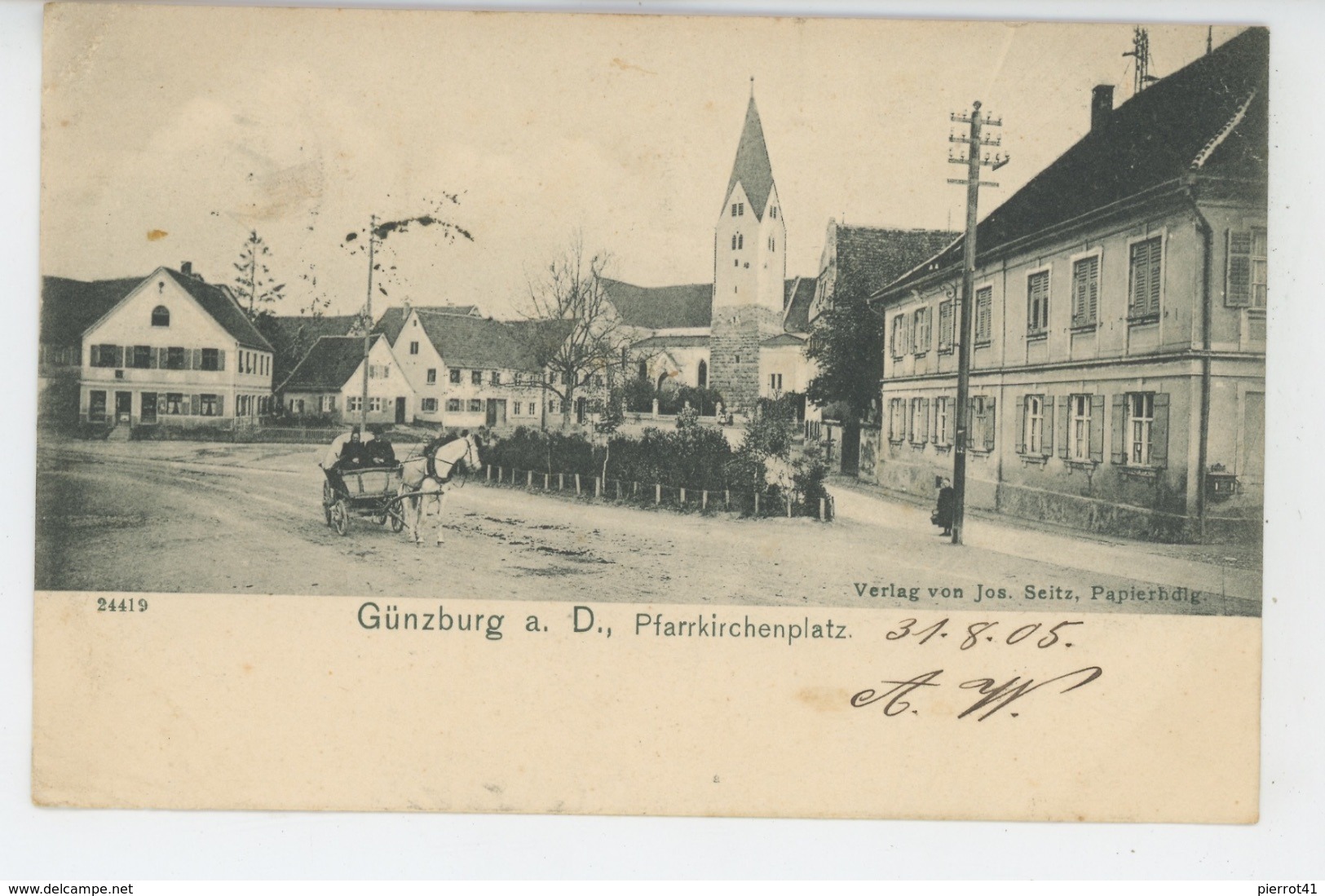 ALLEMAGNE - GÜNZBURG - Pfarrkirchenplatz (1905)