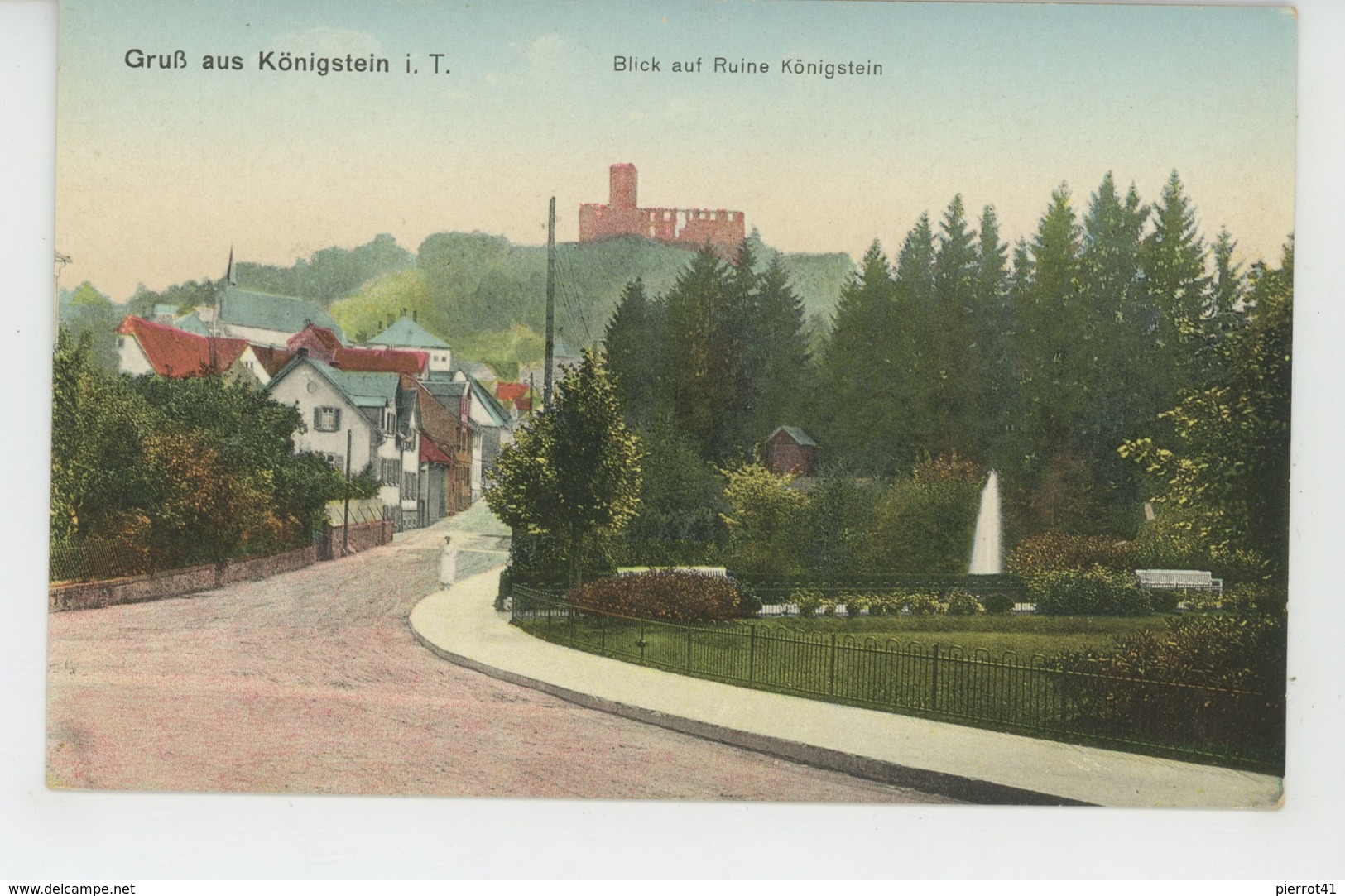 ALLEMAGNE - HESSE - Gruss aus KOENIGSTEIN im Taunus - Blick auf Ruine Königstein