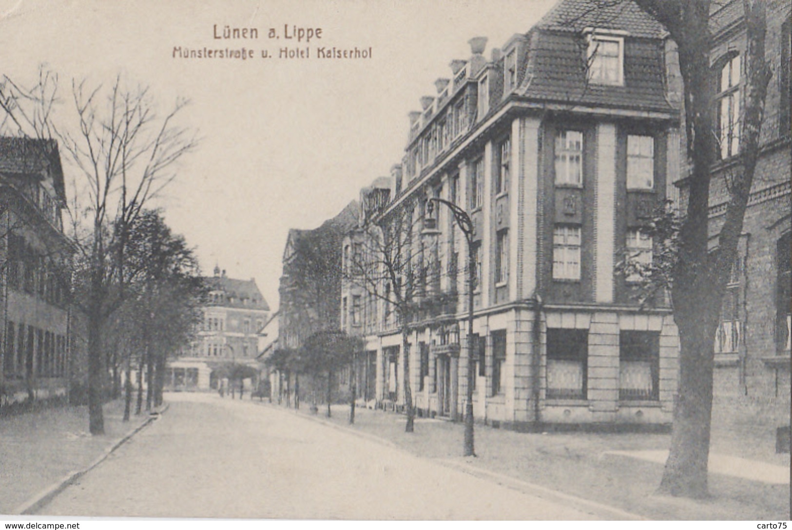 Allemagne - Lünen a. Lippe - Münsterstrsse und Hotel Kaiserhof - 1923