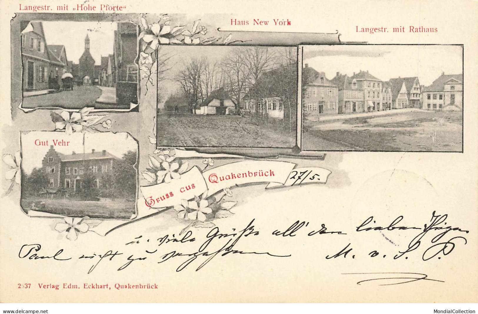 ALLEMAGNE #MK39396 GRUSS AUS QUAKENBRUCK MULTI VUES