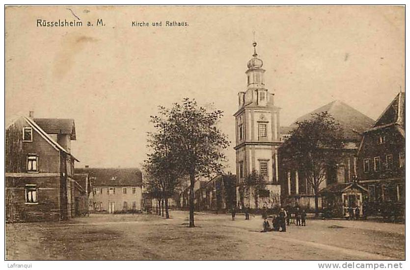 allemagne - ref  705- russelsheim   - carte bon etat -