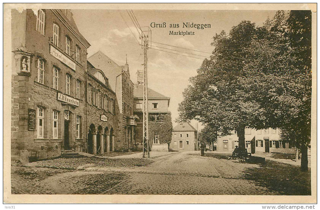 Allemagne - Rhénanie-du-Nord-Westphalie - Gruss aus Nideggen - Marktplatz - Attention voir état