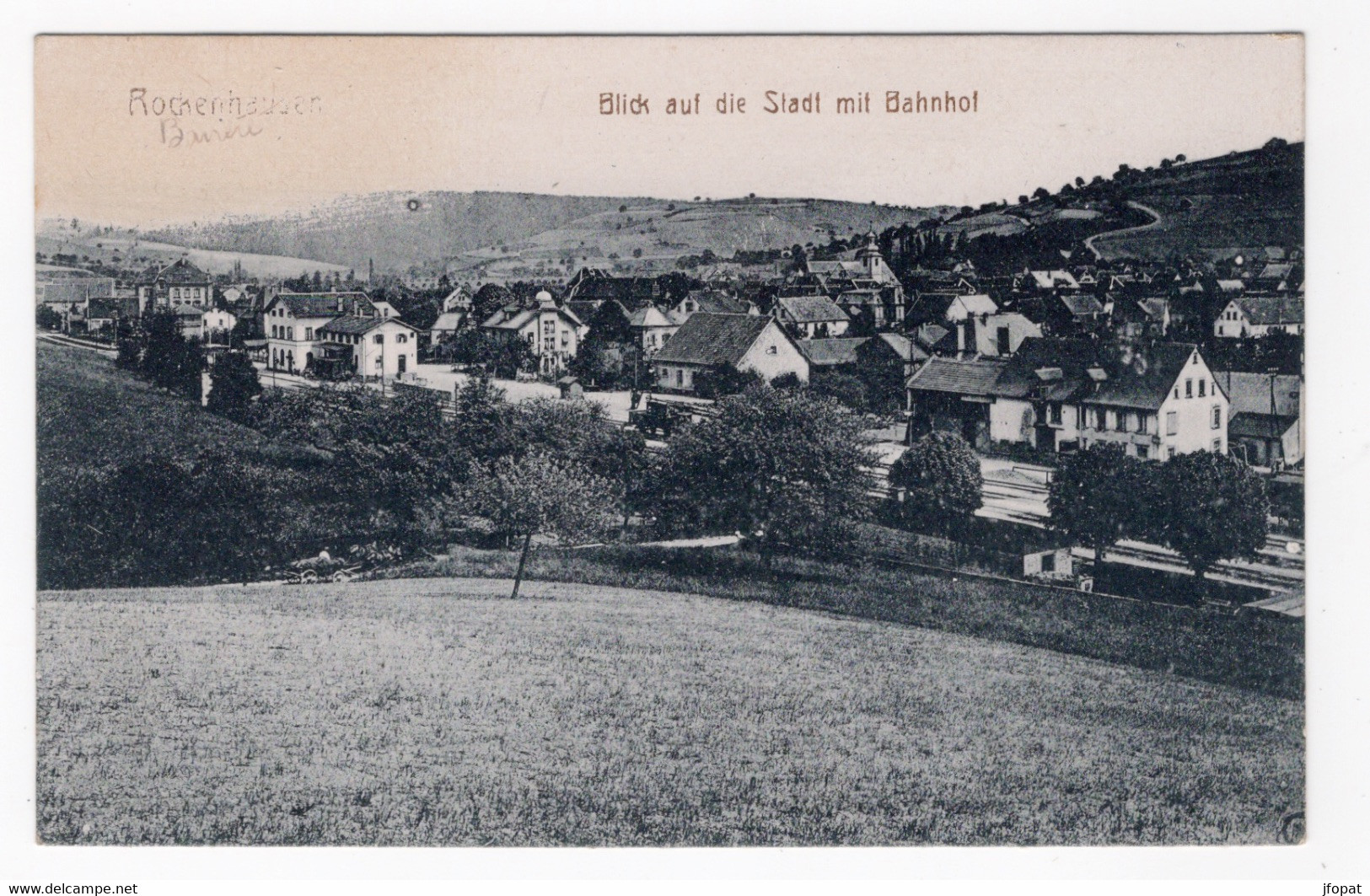 ALLEMAGNE - ROCKENHAUSEN Blick auf Stadt mit Bahnhof