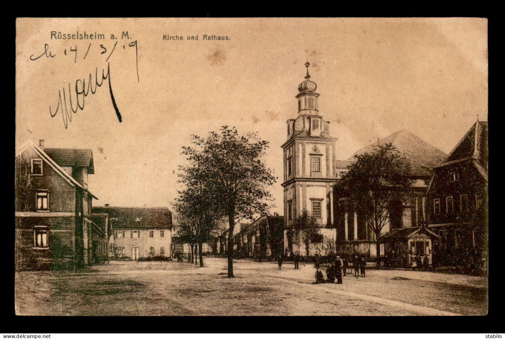 ALLEMAGNE - RUSSELSHEIM - KIRCHE UND RATHAUS