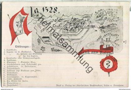 Aalen anno 1528 - Verlag der Stierlin 'schen Buchdruckerei Aalen und Neresheim ca. 1900