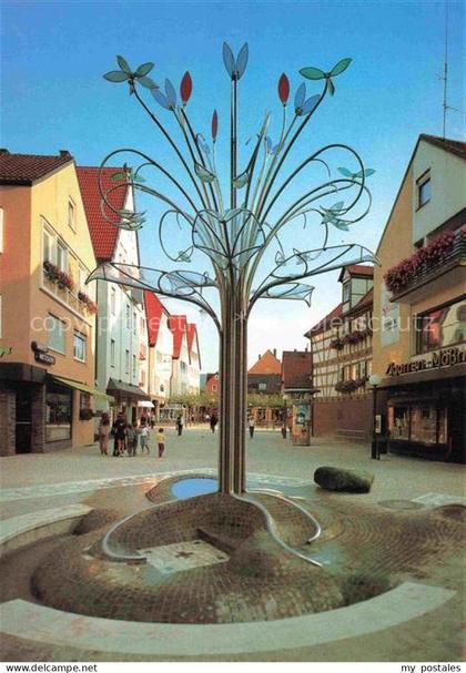 Aalen BW Fussgaengerzone Regenbaum mit Spritzenhaus