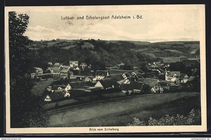 AK Adelsheim i. Bd., Blick vom Sichelberg auf den Ort