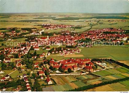 Aichach mit Oberbernbach Fliegeraufnahme