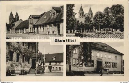 42417962 Aken Elbe Kirchstrasse Rathaus Friedensplatz Postamt Aken Elbe