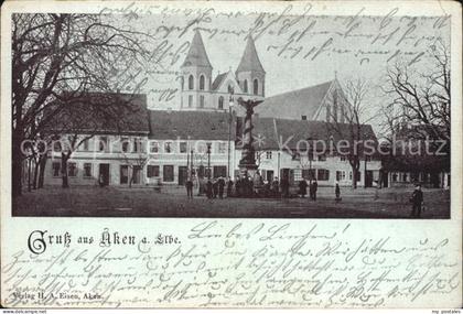 42437989 Aken Elbe Kirche Ortsansicht Aken Elbe