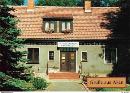 Aken Elbe Sachsen-Anhalt Schullandheim Aken-Elbe Eingangsportal Blumenkaesten Fa