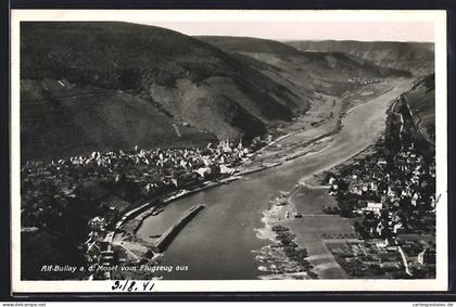 AK Alf a. d. Mosel, Alf-Bullay vom Flugzeug aus
