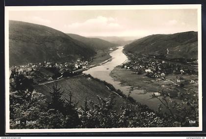 AK Alf /Bullay, Moselblick mit Weinbergen und Ortsansicht