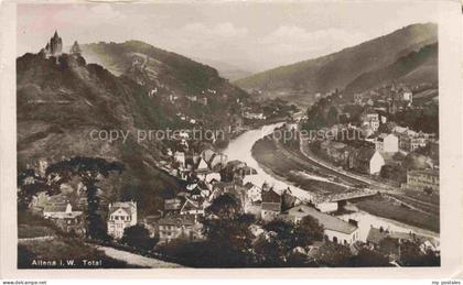 Evingsen ALTENA NRW Burg-Altena Fluss Tal Stadtpanorama Bruecke Huegel Lenne