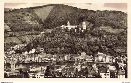Evingsen ALTENA NRW Burg-Altena Stadtansicht Fluss Lenne Burg Huegel Daecher