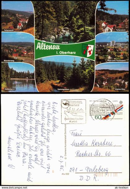Altenau-Clausthal-Zellerfeld Mehrbildkarte Ansichten Altenau Oberharz Harz 1985