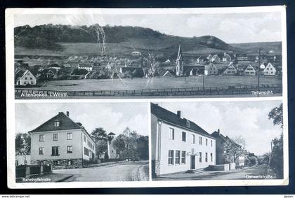 cpa Allemagne Altenbeken Teilansicht bahnhofstrasse Ostwallstrasse JM8