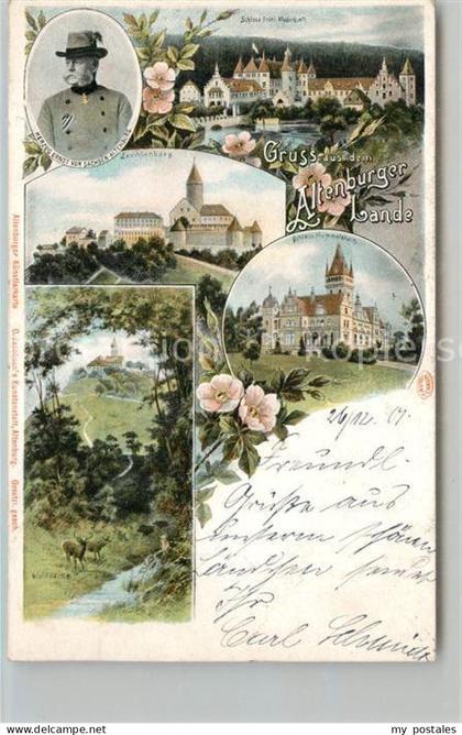 Altenburg Thueringen Herzog Ernst von Sachsen Altenburg Schloss Leuchtenburg Wal