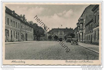 Altlandsberg - Poststrasse mit Rathaus - Verlag F. Hähnel Altlandsberg 30er Jahre