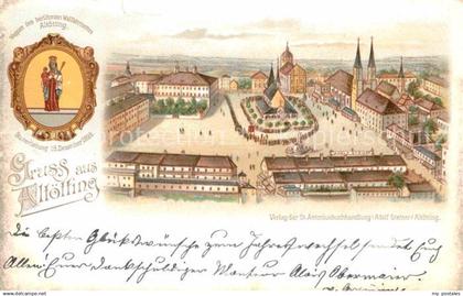 42690003 Altoetting Platz mit Kirchen Altoetting
