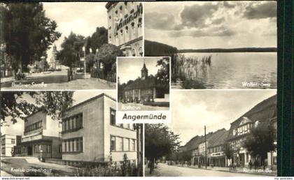 70088941 Angermuende Angermuende Krankenhaus See Rathaus x 1960 Angermuende