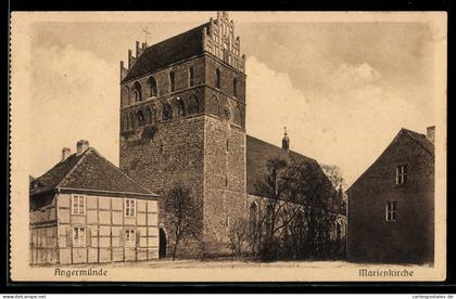 AK Angermünde, Marienkirche, Fachwerkhaus