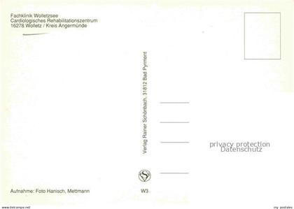 Wolletz Angermuende Brandenburg Fachklinik Wolletzsee Rehazentrum Fliegeraufnahm