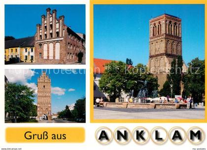 Anklam Gotisches Giebelhaus Steintor Markt Brunnen Nikolaikirche