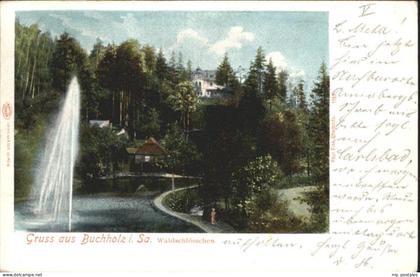 Annaberg-Buchholz Erzgebirge Annaberg-Buchholz Waldschloesschen Springbrunnen Te