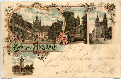 Gruss aus Ansbach - Litho