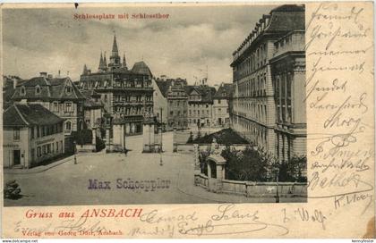 Gruss aus Ansbach - Schlossplatz