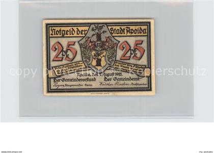Apolda Schattenbild 25 Pfennig