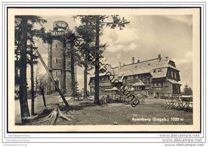 Auersberg mit Turm - HO Wismut - Berghotel Auersberg