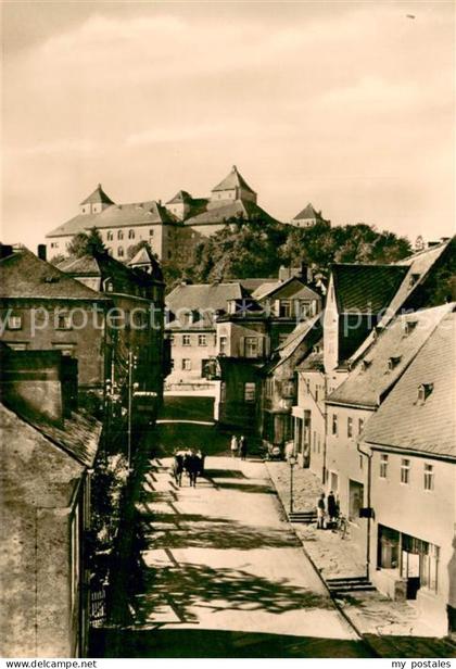 Augustusburg Ortspartie mit der Augustusburg