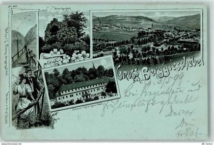 01816 O8302 Berggiesshübel 1899 Lithographie Ruine Gersdorf Johann-Georg... - 13451883