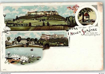 01824 O8321 Rosenthal-Bielatal Lithographie Festung Gasthaus zur neuen S... - 13490230